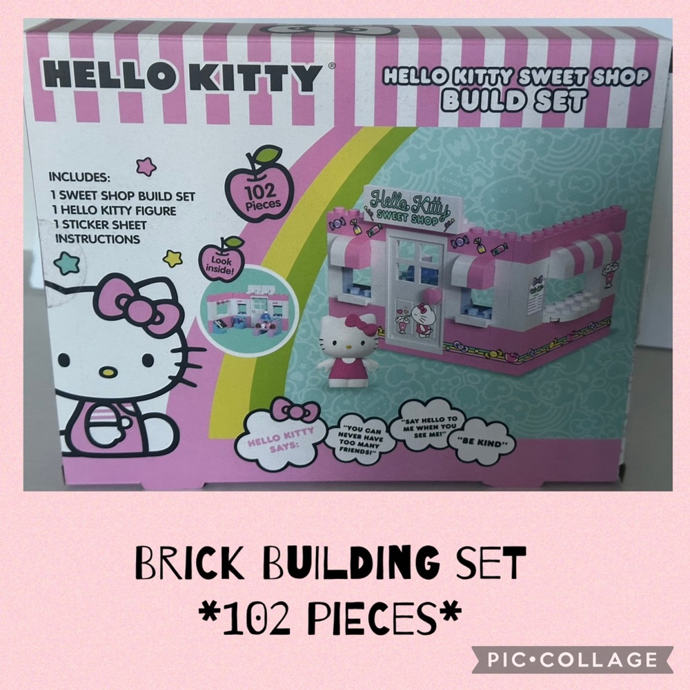 New Hello Kitty Sweet Shop Build Set - 102 pieces.